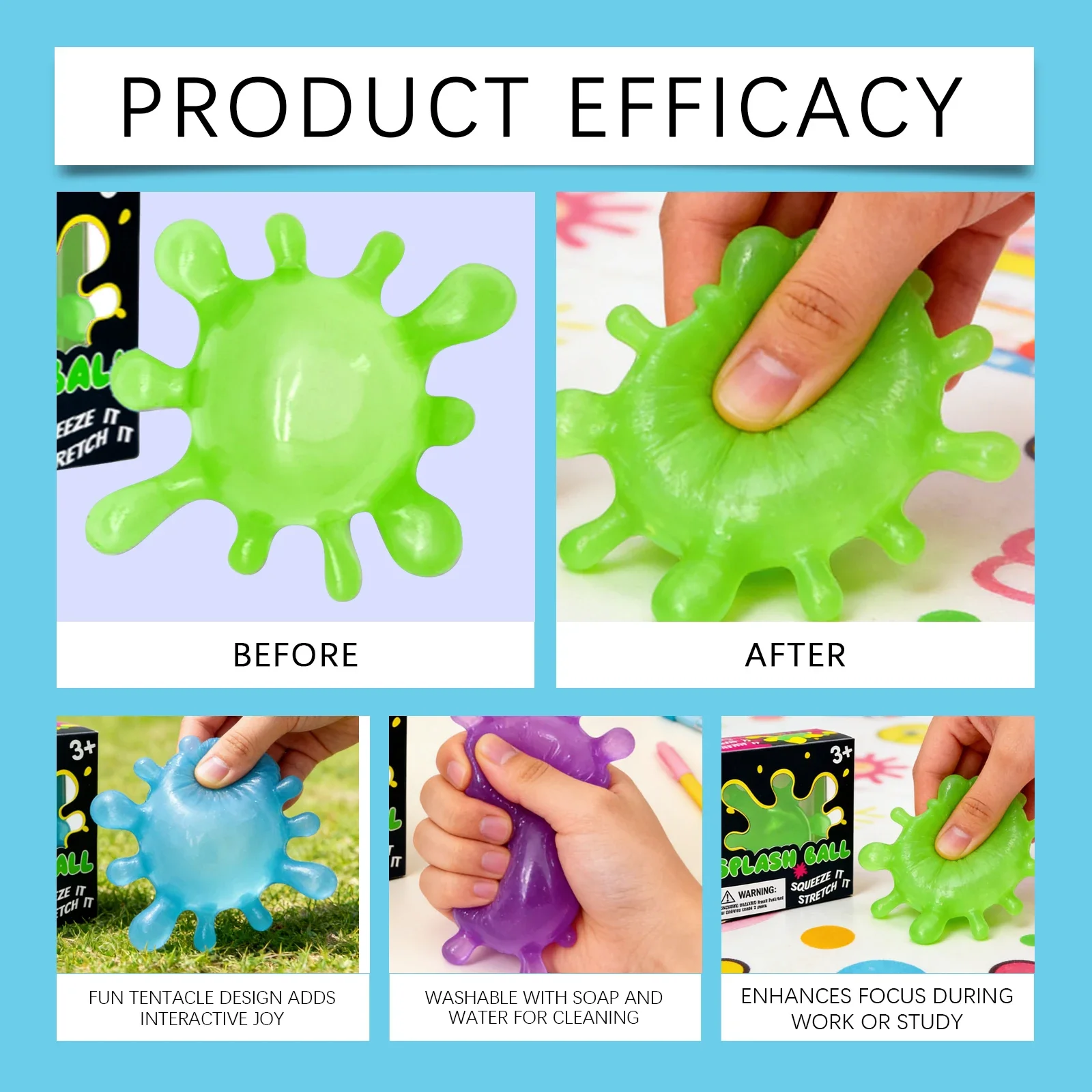 Cosplay Fireball Prop - Virus bacteria Squishies Pinching Ball Stress