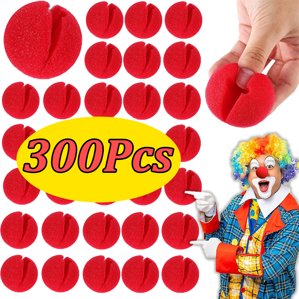 300Pcs -1 Red Funny Clown Nose - Cosplay Prop Foam 评论和价格
