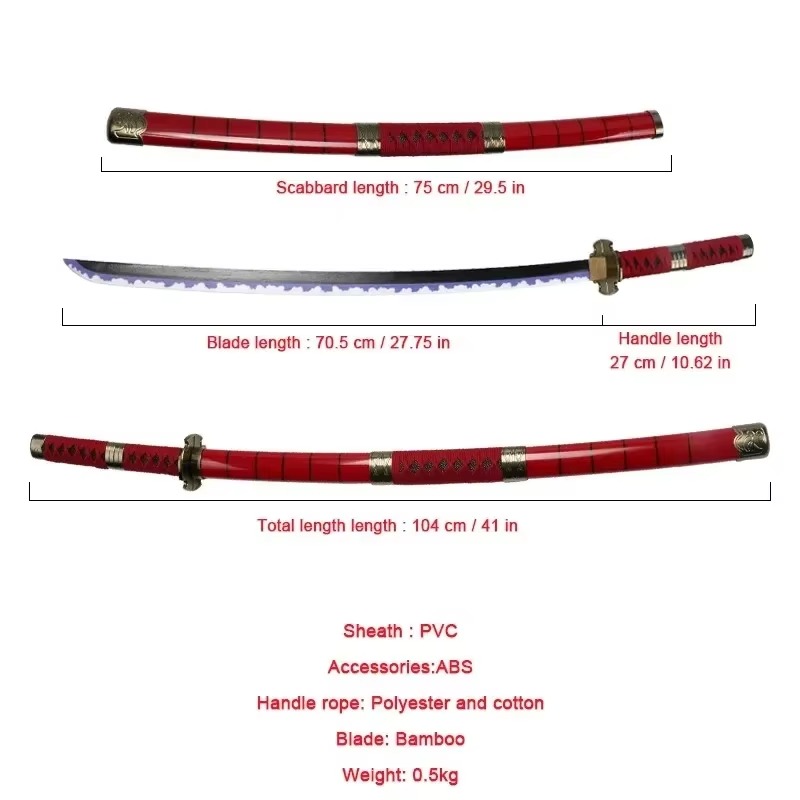 40incn Roronoa Zoro Katana Nin - Cosplay Prop Knife 评论和价格