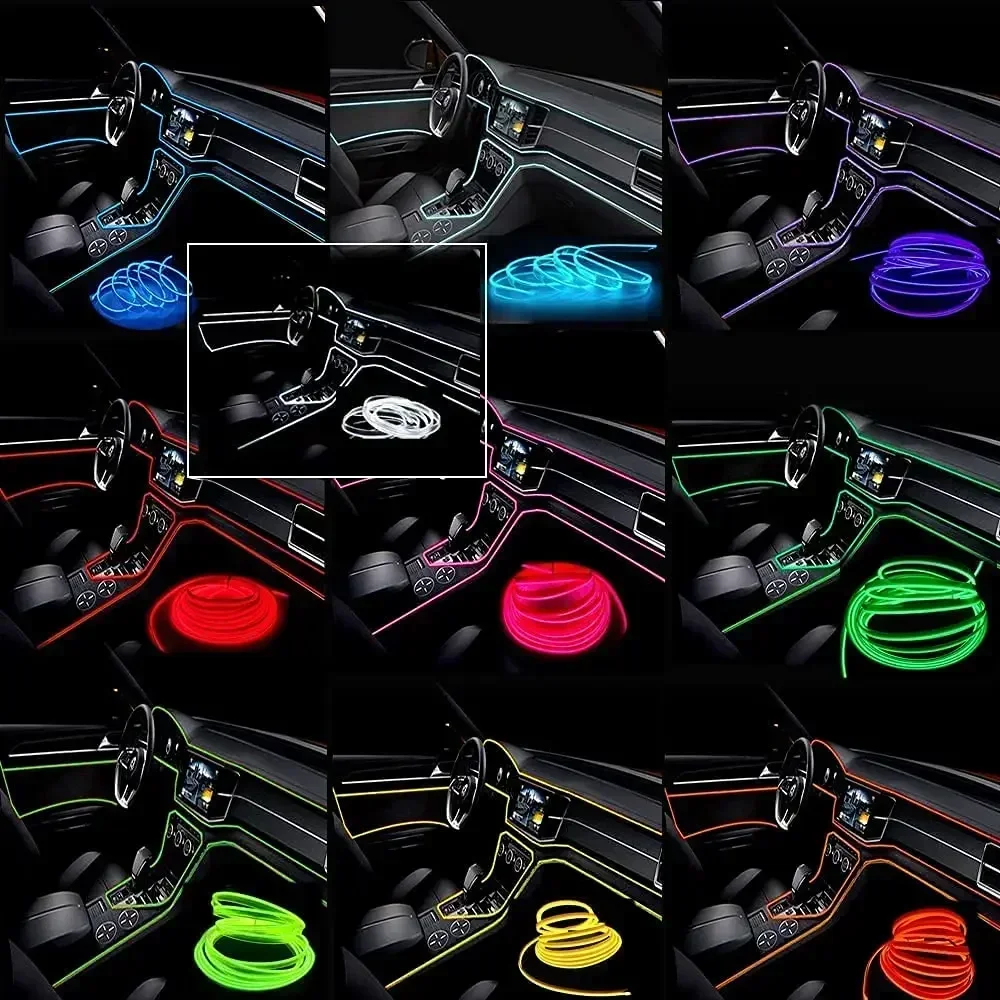 1/3/5M Car Interior Light Deco - Led El Wire 评论和价格