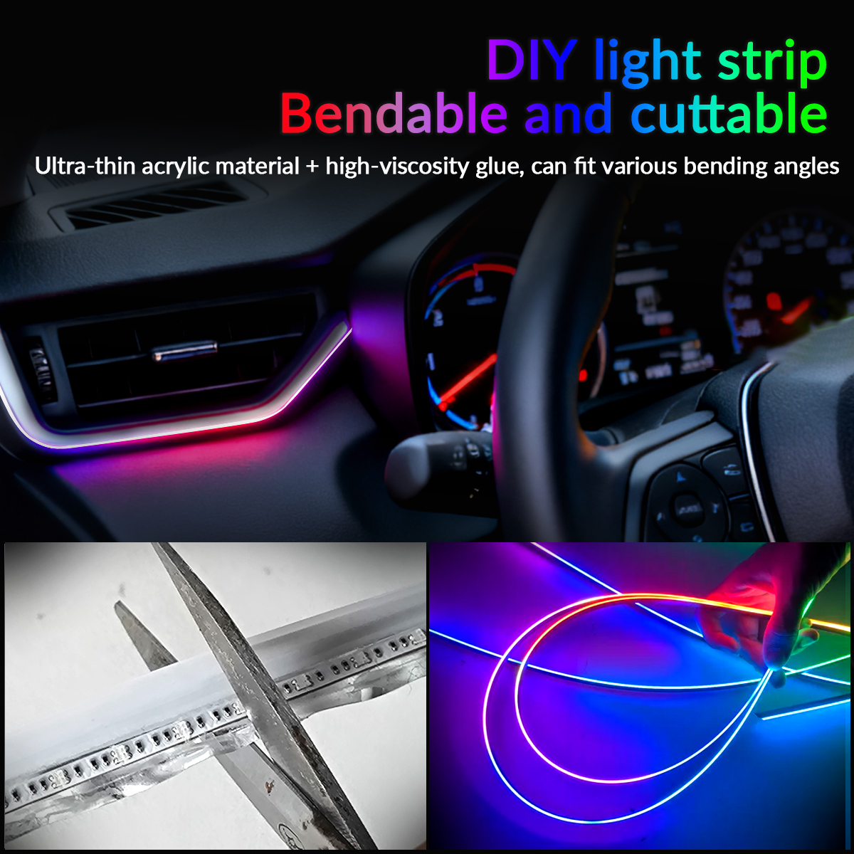 Symphony Ambient Lights Car RG - Led El Wire 评论和价格