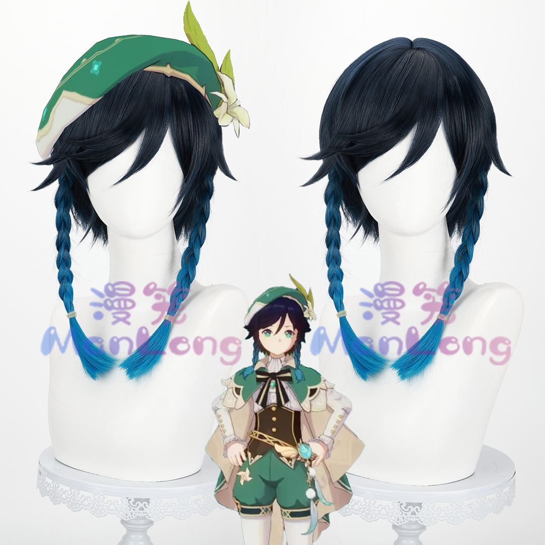 Genshin Impact Venti Cosplay W - Wig Fiber Net 评论和价格