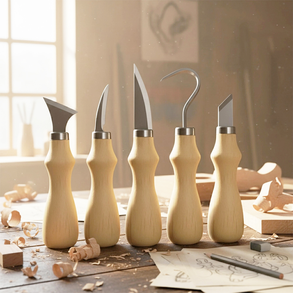5pc Wood Carving Tools Set Oak - Craft Knife Set 评论和价格