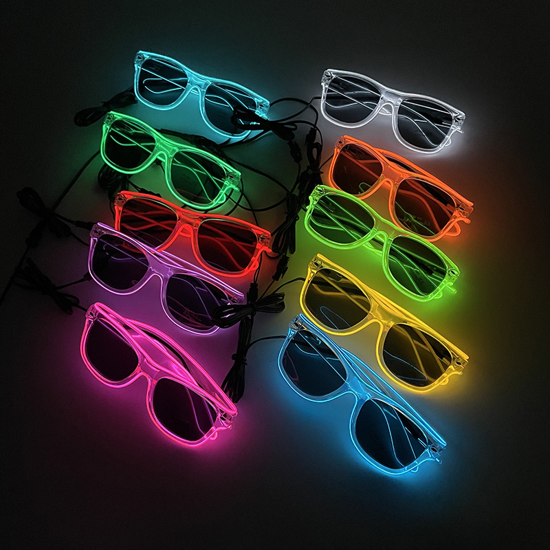 1Pcs Led Glasses Neon Glow Sun - Led El Wire 评论和价格