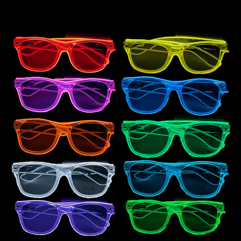 1Pcs Led Glasses Neon Glow Sun - Led El Wire 评论和价格
