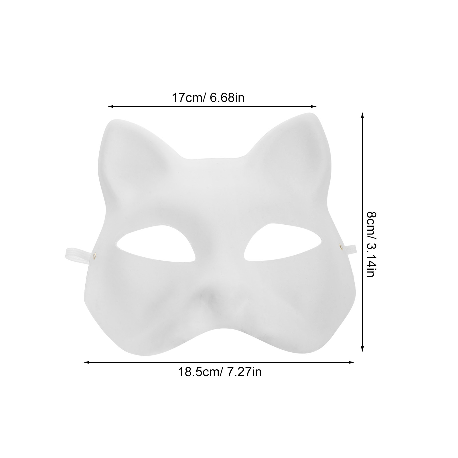 3Sets Cat Mask Unpainted Blank - Cosplay Prop Painting 评论和价格